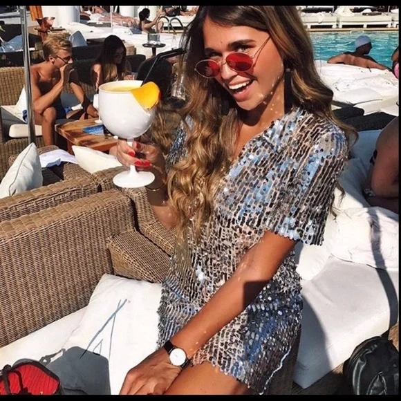 Zara Dresses Blogger Favorite Zara Sequin Shirt Dress Poshmark